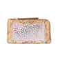 Myra Ashen Blush Leather Wallet in Mauve Snake Print