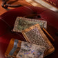 Myra Ashen Blush Leather Wallet in Mauve Snake Print