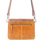 Myra Bridle Blossom Handtooled Hairon Leather Bag in Amber Carve