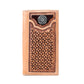 Myra Starweave Dusk Handtooled Leather Wallet for Men in Aged Sienna