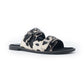 Myra Midnight Grove Hairon Leather Sandals in Ranch Ivory