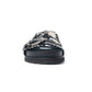 Myra Coyote Crest Hairon Leather Sandals in Vanilla White