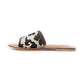 Myra Mojave Herd Hairon Leather Sandals in Creamhide White