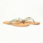 Myra Echo Valley Hairon Leather Sandals in Spotted Ivory