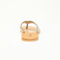 Myra Echo Valley Hairon Leather Sandals in Spotted Ivory