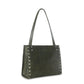 Myra Zidana Aria Amethyst Veg Tanned Leather Tote Bag in Dark Fern