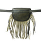 Myra Zidana Stormy Trails Fringed Veg Tanned Leather Bag in Dusty Pine
