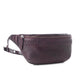 Myra Zidana Amarillo Handstitched Veg Tanned Leather Fanny Pack in Wildrose Plum