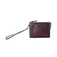 Myra Zidana Bandera Ridge Veg Tanned Leather Wristlet in Dusty Rose