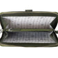 Myra Zidana Elko Braided Veg Tanned Leather Wallet in Obsidian Green