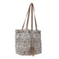 Myra Southern Bloom Cotton & Leather Bucket Bag in Oasis Cream