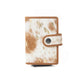 Myra Dune Star Hairon Leather Credit Card Holder in Rustic Brown