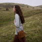 Myra Prairie Drift Fringed Leather Bag in Rodeo Bronze with Concho Accent