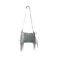 Myra ThunderFly Fringed Leather Bag in Silver Dust
