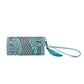 Myra Wildflower Story Handtooled Leather Wallet in Crystal Jade