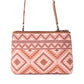 Myra Tribal Hollow Cotton & Leather Crossbody Bag in Terra Cider