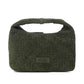 Myra Saddle Weave Genuine Suede Leather Bag in Olive Moss