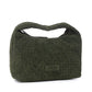 Myra Saddle Weave Genuine Suede Leather Bag in Olive Moss