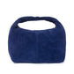 Myra Saddle Weave Genuine Suede Leather Bag in Royal Blue