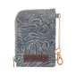 Myra Summer Grove Embossed Leather Credit Card Holder in Slate Grey
