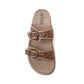 Myra Willow Bloom Handtooled Leather Sandals in Ashen Brown