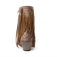 Myra Goldrush Gleam Fringed Handtooled Leather Boots in Dusty Oak