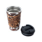 Western Trail Brew Stainless Steel Mug in Brown Leapard Print