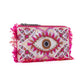 Myra Eye of the Storm Beaded Pouch in Pink Mirage