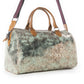 Myra Ranger's Echo Snake Print Leather Duffle Bag for Men in Faded Sage