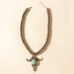Myra Stone & Horn Chain in Ash Beads