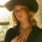 Myra The Long Walk Layered Necklace in Turquoise