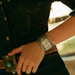 Myra Saddlecrest Engraved Cuff in Antique Frost