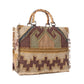 Myra Desert Loom Jute Tote Bag in Olive Amber