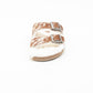 Prairie Winds Fur Comfort Hairon Leather Sandals In Brown & White