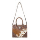 Myra Timber Trail Hairon Leather Concealed Carry Bag in Cream Mocha