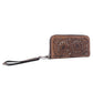 Myra Autumn Brook Handtooled Hairon Leather Women’s Wallet in Toffee Saddle