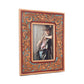Myra Magnolia Rise Handtooled Leather Photo Frame in Deep Mahogany