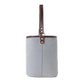 Myra Textura Cotton & Leather Wine Holder in Saddle Frost