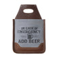 Myra Barrelcut Leather & Canvas Beer Holder in Cedar White