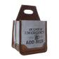 Myra Barrelcut Leather & Canvas Beer Holder in Cedar White