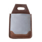 Myra Barrelcut Leather & Canvas Beer Holder in Cedar White