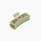 Myra Trail Moss Handtooled Hair Clip in Olive Mocha