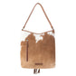 Myra Yellowstone Tawny Ridge Handtooled Hairon Concealed Carry Bag in Ivory Mocha