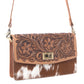 Myra Yellowstone Russet Valley Handtooled Bag in Warm Chestnut