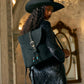 Myra Yellowstone Ironwood Studded Suede Leather Concealed Carry Bag in Shadow Black