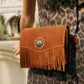 Myra Yellowstone Highland Range Suede Leather Belt Bag in Desert Tan