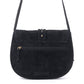 Myra Yellowstone Iron Frontier Suede Leather Bag in Jet Black