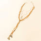 Myra Ranchlight Star Leather Necklace in Saddle Tan