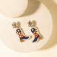 Myra Freedom Trail Boot Earrings in Rodeo White