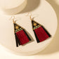 Myra Mesa Crest Tassel Earrings in Saddle Tan